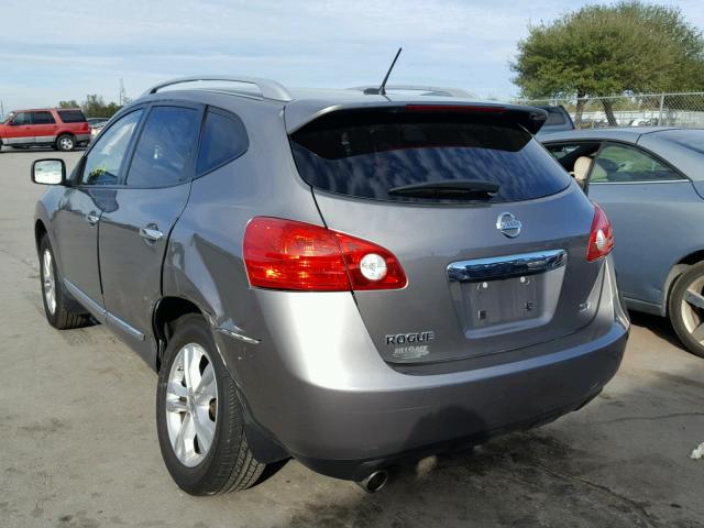 JN8AS5MT1CW266584 - 2012 NISSAN ROGUE S GRAY photo 3