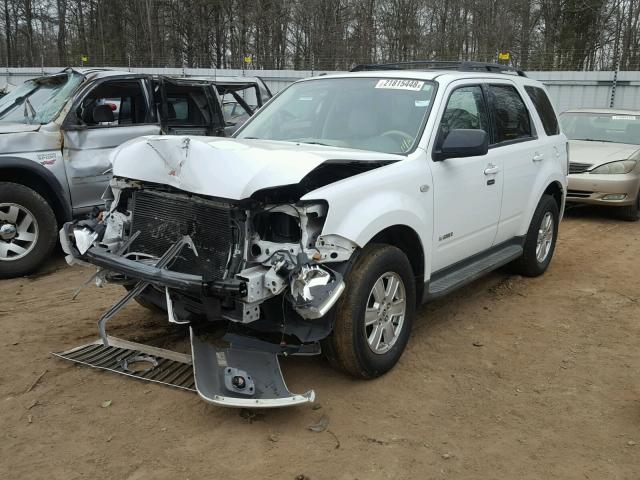 4M2CU81Z78KJ23592 - 2008 MERCURY MARINER WHITE photo 2