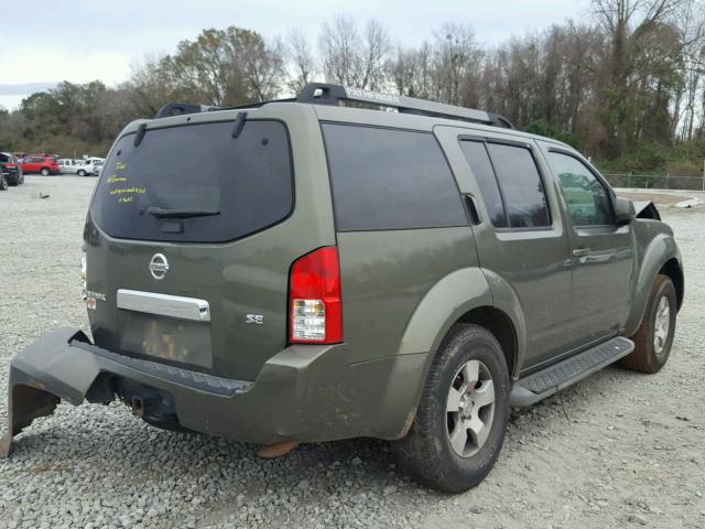 5N1AR18U55C736229 - 2005 NISSAN PATHFINDER GREEN photo 4