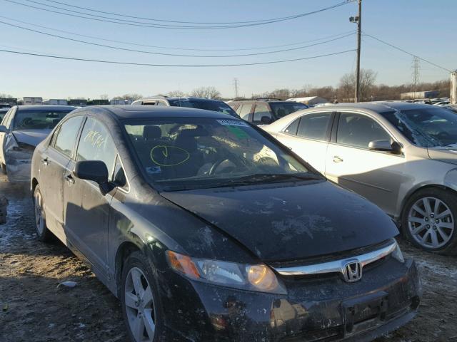 1HGFA16848L053998 - 2008 HONDA CIVIC EX BLACK photo 1