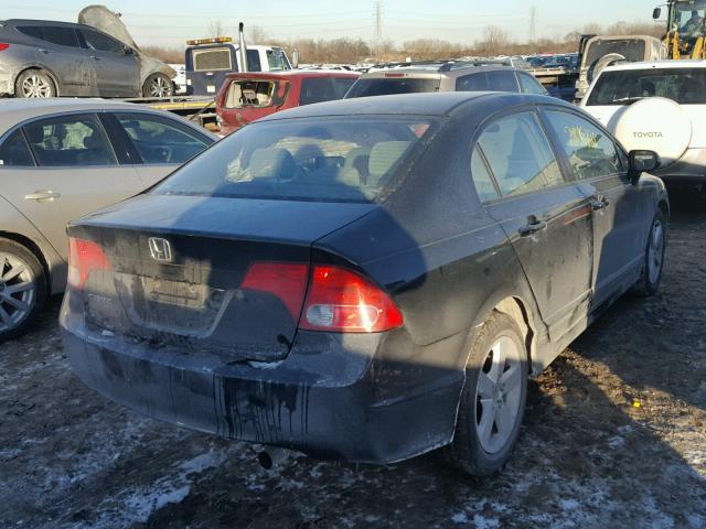 1HGFA16848L053998 - 2008 HONDA CIVIC EX BLACK photo 4