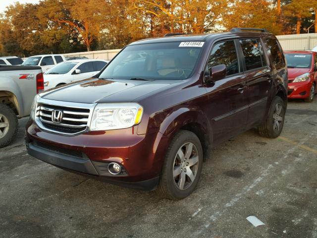 5FNYF3H97CB040488 - 2012 HONDA PILOT TOUR MAROON photo 2