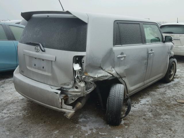 JTLKE50E081049017 - 2008 TOYOTA SCION XB SILVER photo 4