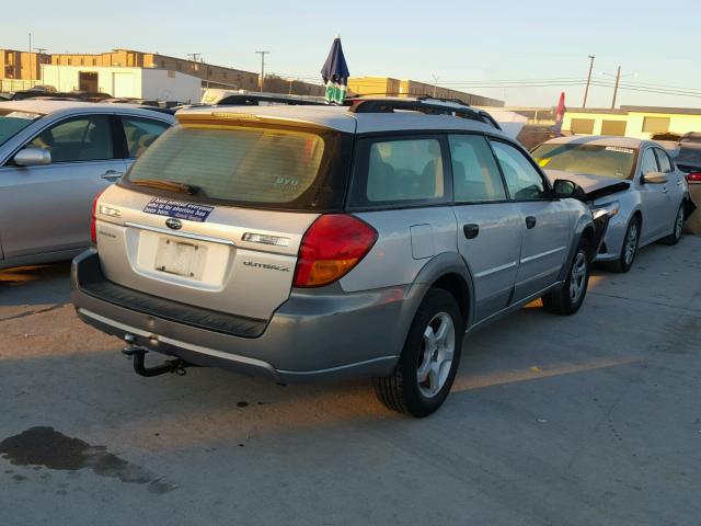 4S4BP61C277340554 - 2007 SUBARU LEGACY OUT SILVER photo 4