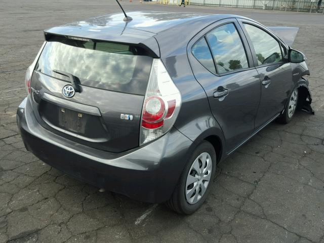 JTDKDTB32C1006547 - 2012 TOYOTA PRIUS C GRAY photo 4