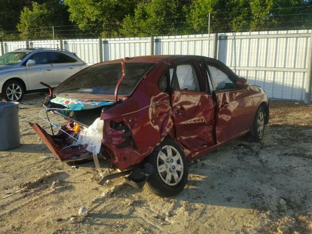 KMHDU46D39U604019 - 2009 HYUNDAI ELANTRA GL BURGUNDY photo 4