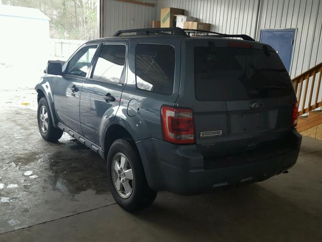 1FMCU0D7XCKC76988 - 2012 FORD ESCAPE XLT BLUE photo 3