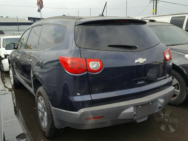 1GNLREED6AJ265276 - 2010 CHEVROLET TRAVERSE L BLUE photo 3