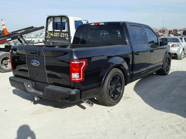 1FTEW1CP3HKC96215 - 2017 FORD F150 SUPER BLACK photo 4