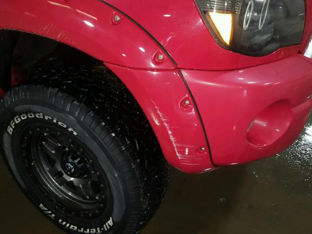 5TEMU52N25Z115797 - 2005 TOYOTA TACOMA DOU RED photo 9