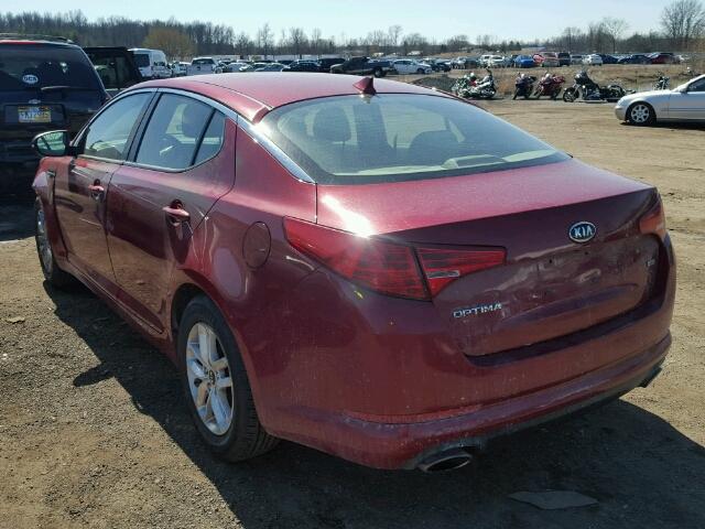 KNAGM4A73B5061402 - 2011 KIA OPTIMA LX RED photo 3