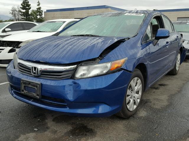 19XFB2F55CE342865 - 2012 HONDA CIVIC LX BLUE photo 2