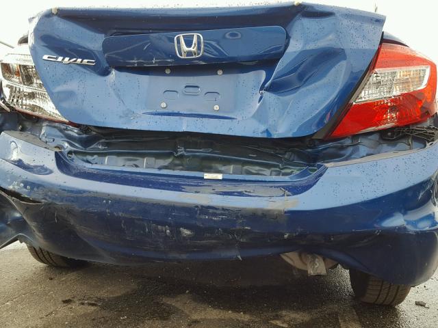 19XFB2F55CE342865 - 2012 HONDA CIVIC LX BLUE photo 9