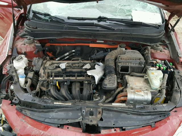 KMHEC4A49CA046023 - 2012 HYUNDAI SONATA HYB RED photo 7