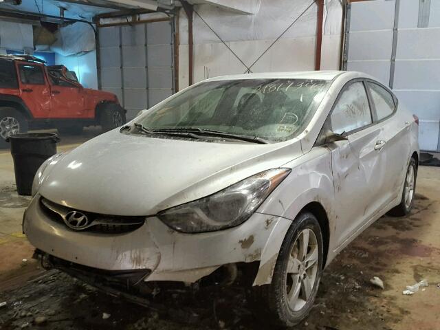 KMHDH4AE2CU341369 - 2012 HYUNDAI ELANTRA GL SILVER photo 2