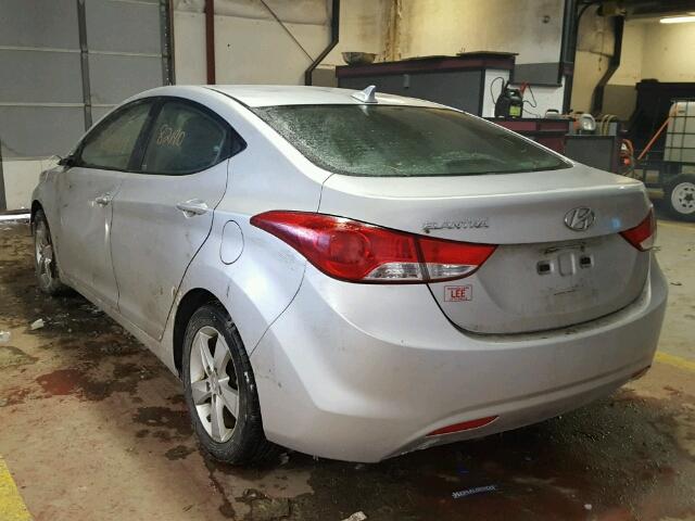 KMHDH4AE2CU341369 - 2012 HYUNDAI ELANTRA GL SILVER photo 3