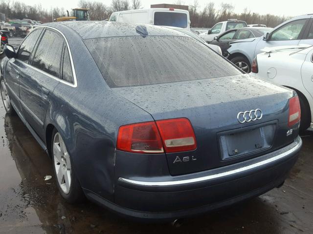 WAUML44E24N014199 - 2004 AUDI A8 L QUATT BLUE photo 3