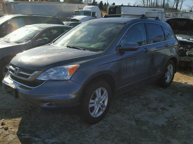 JHLRE4H76AC012237 - 2010 HONDA CR-V EXL GRAY photo 2