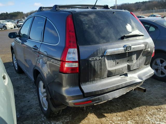 JHLRE4H76AC012237 - 2010 HONDA CR-V EXL GRAY photo 3