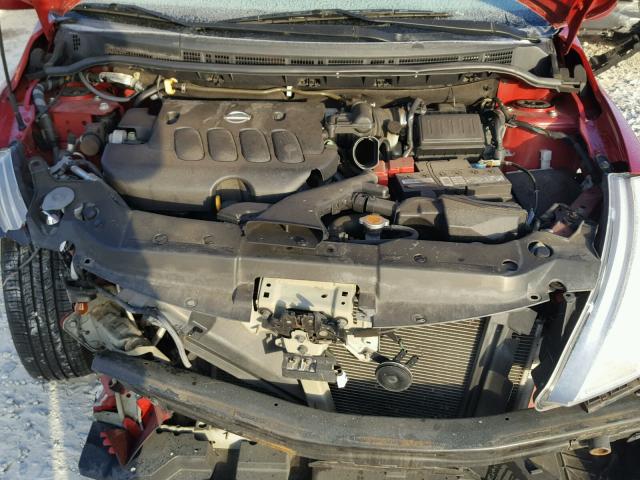 3N1BC1AP9AL465918 - 2010 NISSAN VERSA S RED photo 7