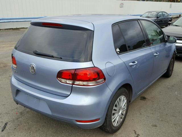 WVWDB7AJ0AW404328 - 2010 VOLKSWAGEN GOLF BLUE photo 4