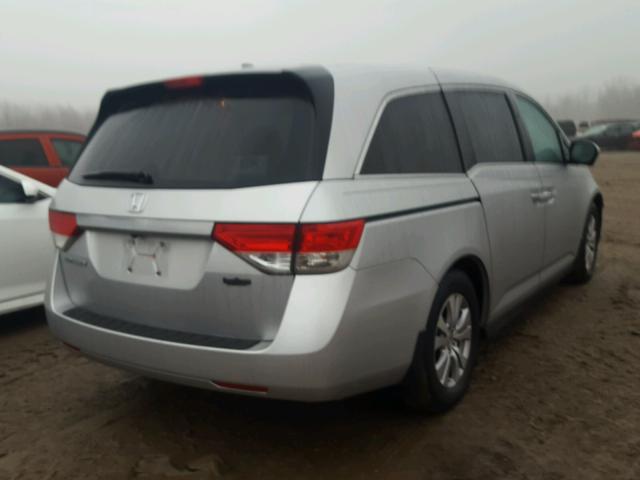 5FNRL5H60EB063757 - 2014 HONDA ODYSSEY EX SILVER photo 4