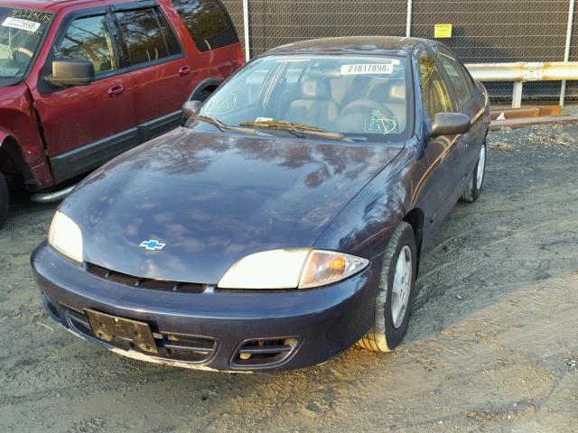 1G1JC524627221565 - 2002 CHEVROLET CAVALIER B BLUE photo 2