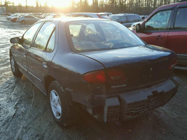 1G1JC524627221565 - 2002 CHEVROLET CAVALIER B BLUE photo 3