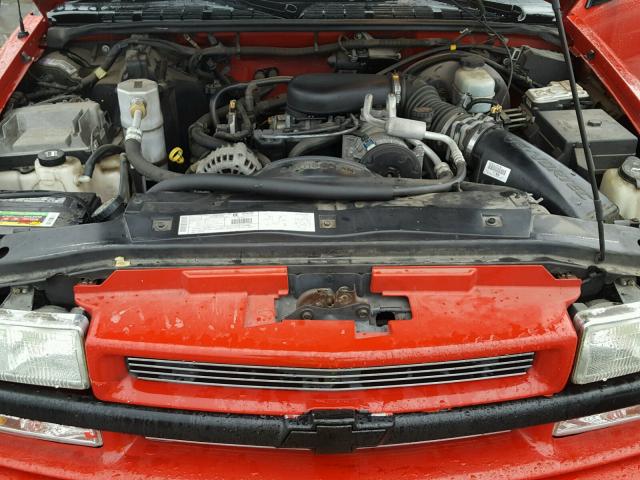 1GNDT13W22K175685 - 2002 CHEVROLET BLAZER RED photo 7