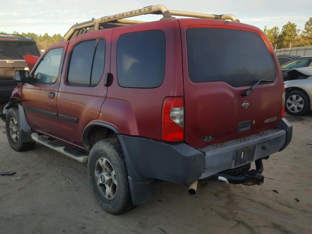 5N1ED28T41C595435 - 2001 NISSAN XTERRA XE MAROON photo 3