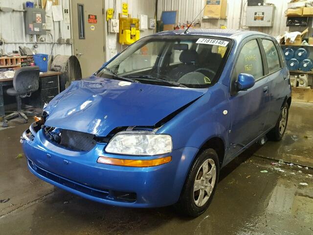 KL1TD66638B010156 - 2008 CHEVROLET AVEO BASE BLUE photo 2