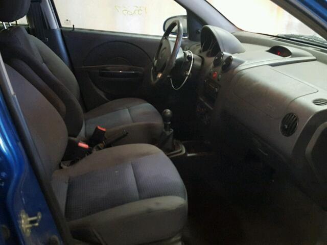 KL1TD66638B010156 - 2008 CHEVROLET AVEO BASE BLUE photo 5