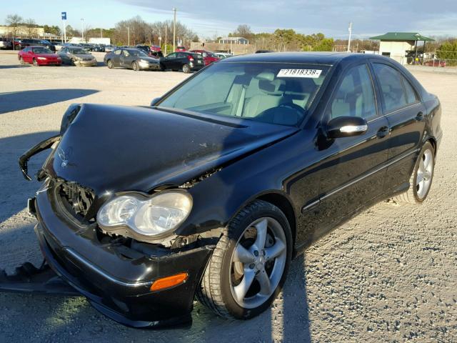 WDBRF52H06F740092 - 2006 MERCEDES-BENZ C GENERATI BLACK photo 2