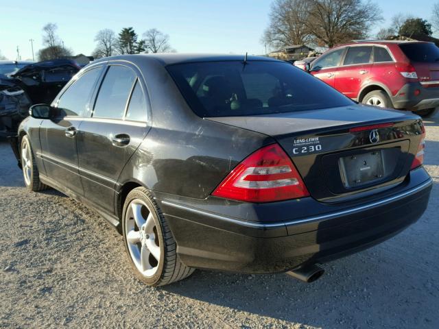 WDBRF52H06F740092 - 2006 MERCEDES-BENZ C GENERATI BLACK photo 3