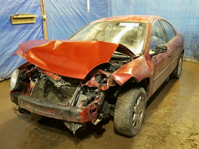 1B3ES56C83D248266 - 2003 DODGE NEON SXT MAROON photo 2