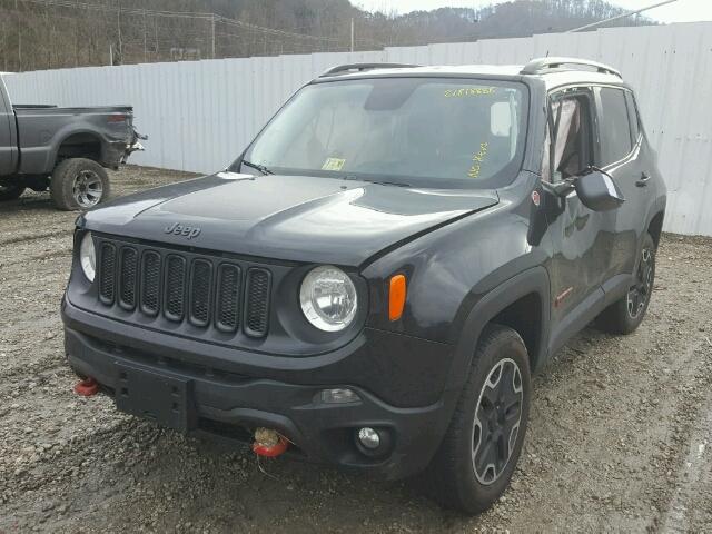 ZACCJBCT2GPD67174 - 2016 JEEP RENEGADE T BLACK photo 2