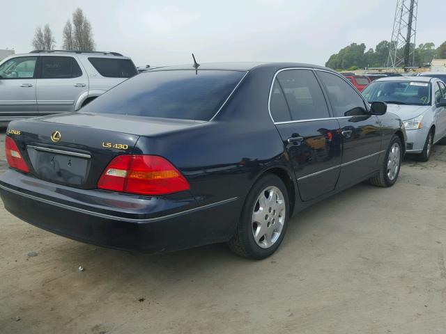 JTHBN30F210049202 - 2001 LEXUS LS 430 BLUE photo 4