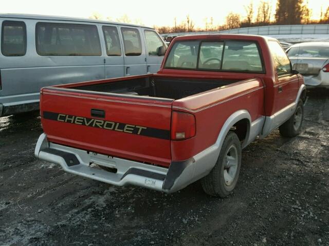 1GCCS14Z6SK128580 - 1995 CHEVROLET S TRUCK S1 RED photo 4