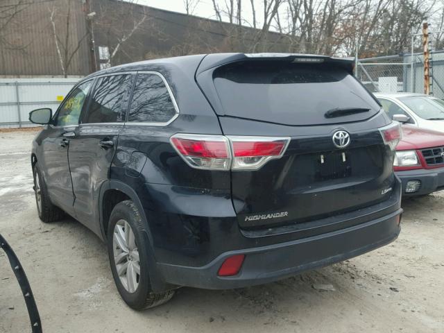 5TDBKRFH4FS154916 - 2015 TOYOTA HIGHLANDER BLACK photo 3