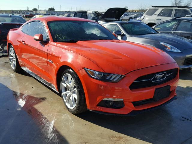 1FA6P8CF4F5391403 - 2015 FORD MUSTANG GT ORANGE photo 1