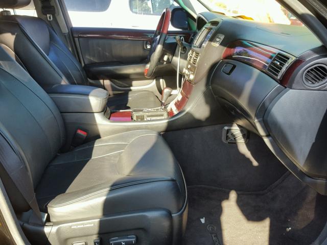 JTHBN30F230102404 - 2003 LEXUS LS 430 BLACK photo 5