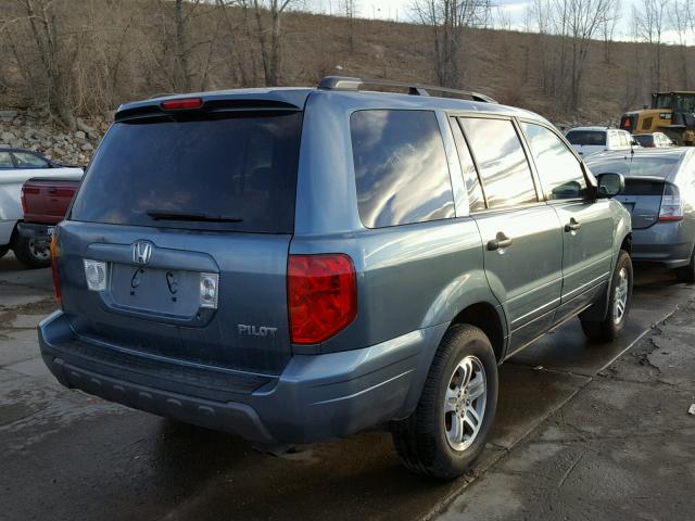 5FNYF18595B034051 - 2005 HONDA PILOT EXL BLUE photo 4