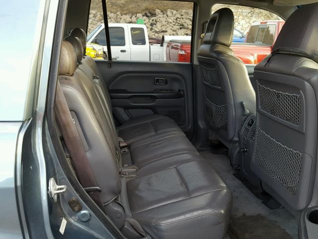 5FNYF18595B034051 - 2005 HONDA PILOT EXL BLUE photo 6