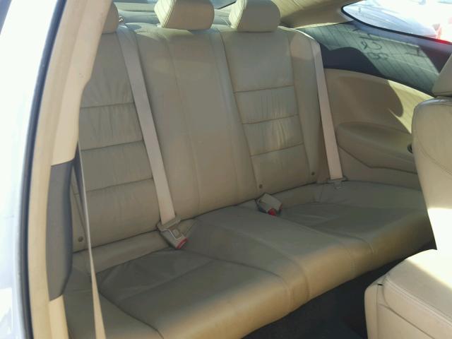 1HGCS12838A016913 - 2008 HONDA ACCORD EXL WHITE photo 6