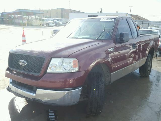 1FTRF12W14NC57397 - 2004 FORD F150 BURGUNDY photo 2