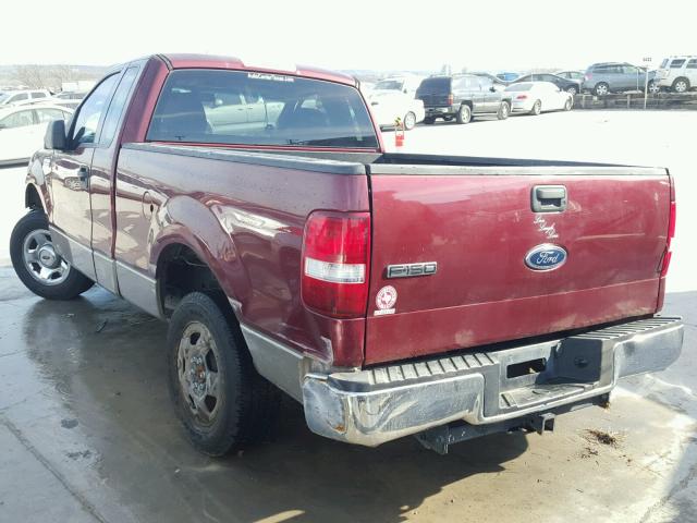 1FTRF12W14NC57397 - 2004 FORD F150 BURGUNDY photo 3