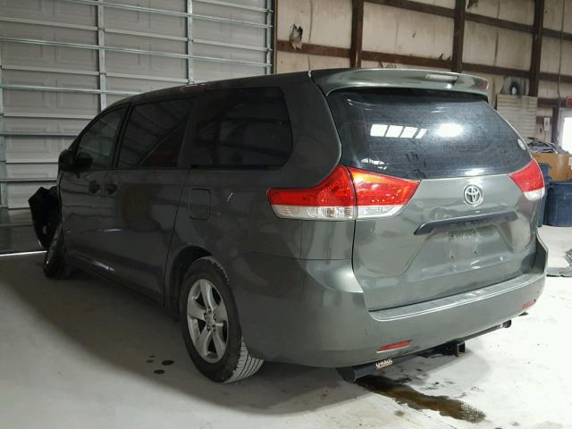 5TDZK3DC5CS206259 - 2012 TOYOTA SIENNA BAS GRAY photo 3