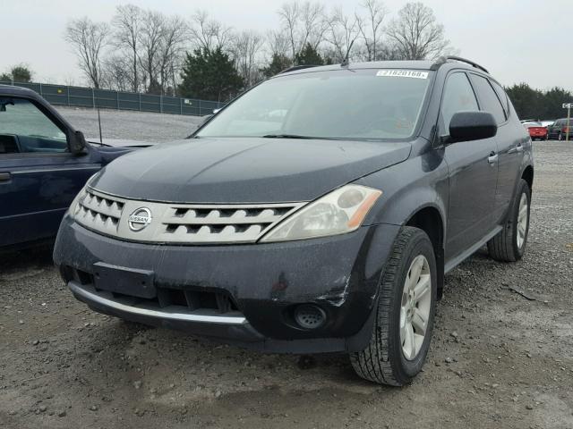 JN8AZ08TX7W523286 - 2007 NISSAN MURANO SL BLACK photo 2