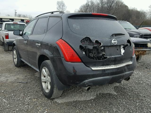 JN8AZ08TX7W523286 - 2007 NISSAN MURANO SL BLACK photo 3