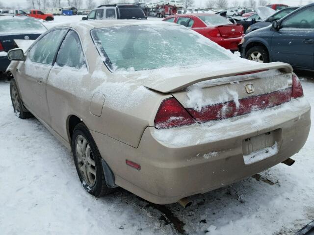 1HGCG22571A013953 - 2001 HONDA ACCORD EX BEIGE photo 3